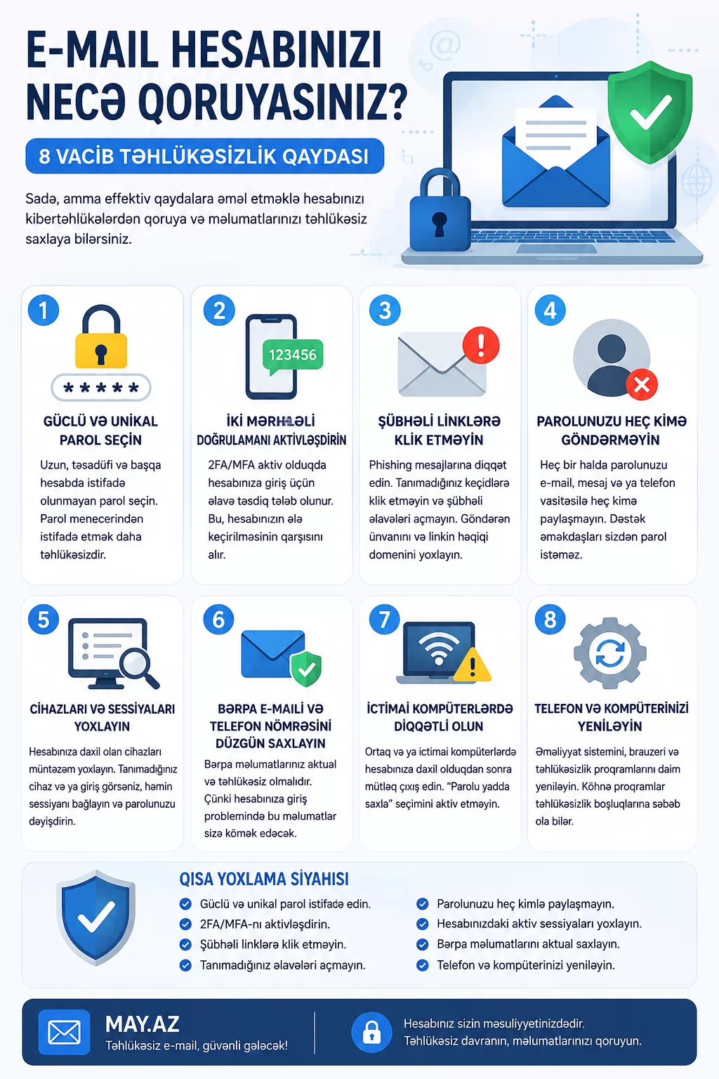 E-mail hesabınızı necə qoruyasınız? — 8 vacib təhlükəsizlik qaydası