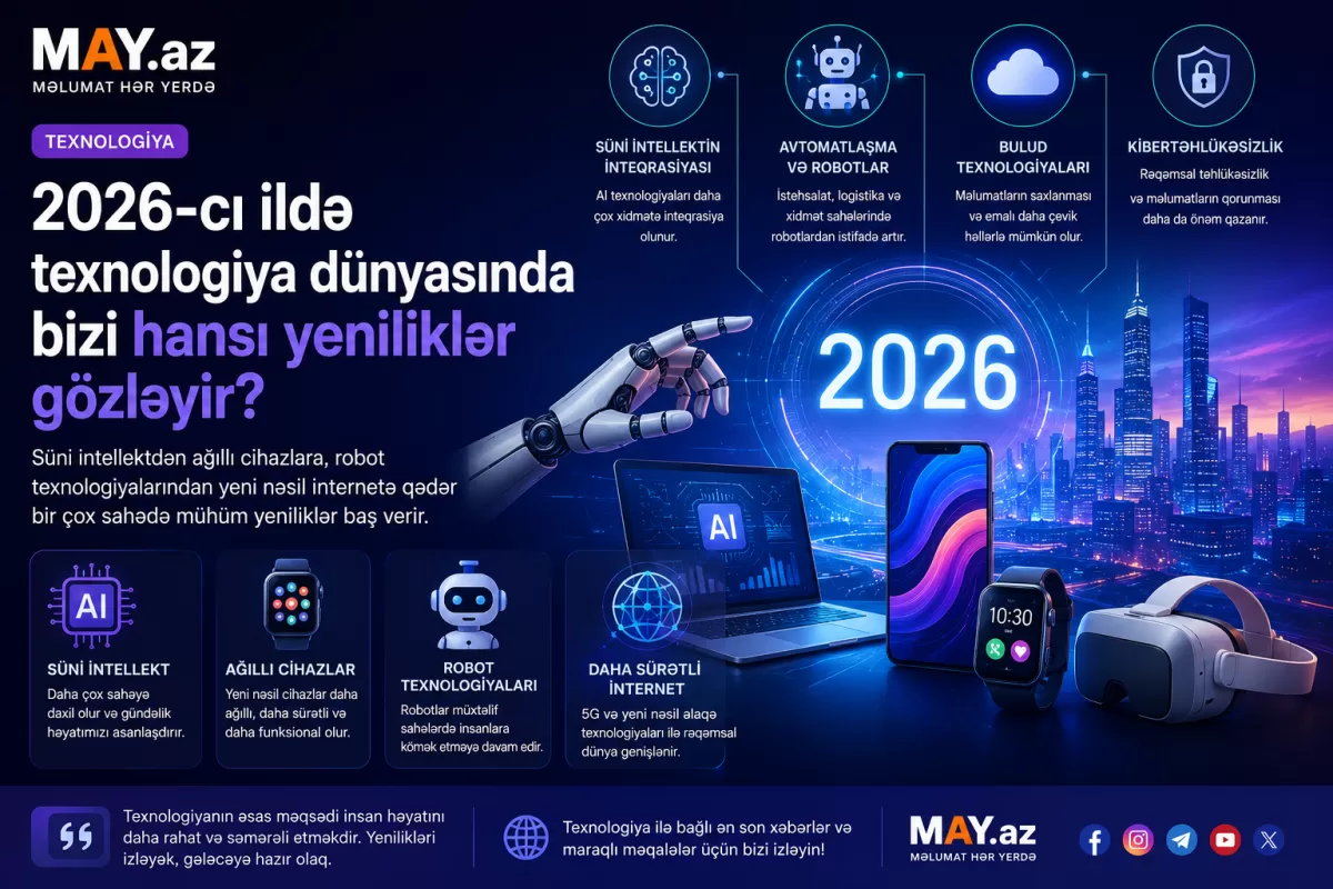 2026-cı ildə texnologiya dünyasında bizi hansı yeniliklər gözləyir?