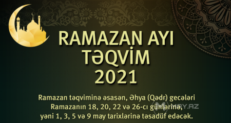 Ramazan ayı təqvimi 2021